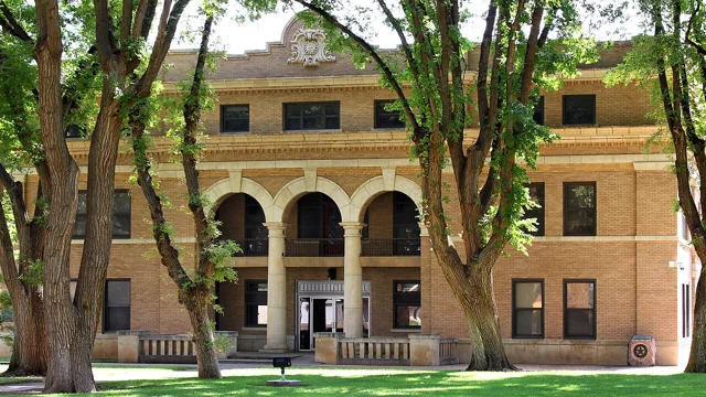 Parmer County courthouse reference photograph
